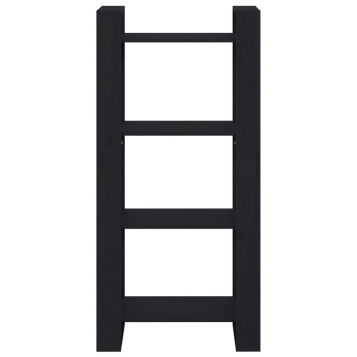 VXL8720286905265_g_en_hd_4.jpg Bibliothèque/Séparateur de pièce Noir 60x35x125 cm Bois massif – Image 4