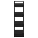 Bibliothèque/Séparateur de pièce Noir 60x35x125 cm Bois massif – Image 5