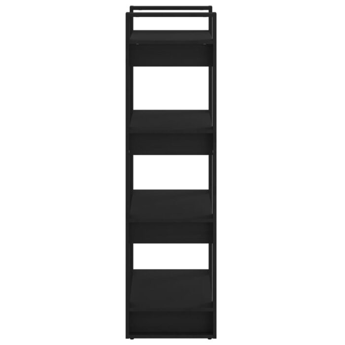 VXL8720286905265_g_en_hd_5.jpg Bibliothèque/Séparateur de pièce Noir 60x35x125 cm Bois massif – Image 5