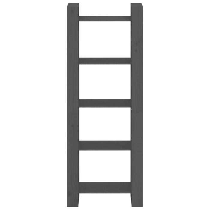 Bibliothèque/Séparateur de pièce Gris 60x35x160 cm Bois massif – Image 4