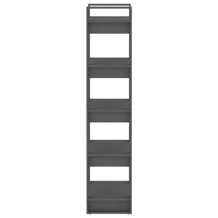 Bibliothèque/Séparateur de pièce Gris 60x35x160 cm Bois massif – Image 5
