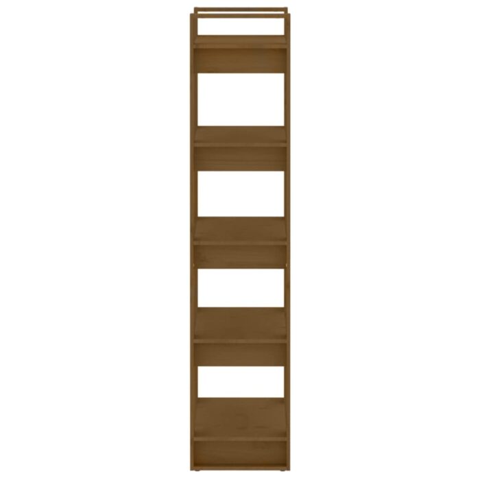 Bibliothèque/Cloison Marron miel 60x35x160 cm Bois massif – Image 5