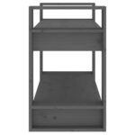 Bibliothèque/Séparateur de pièce Gris 80x35x56,5 cm Pin solide – Image 5