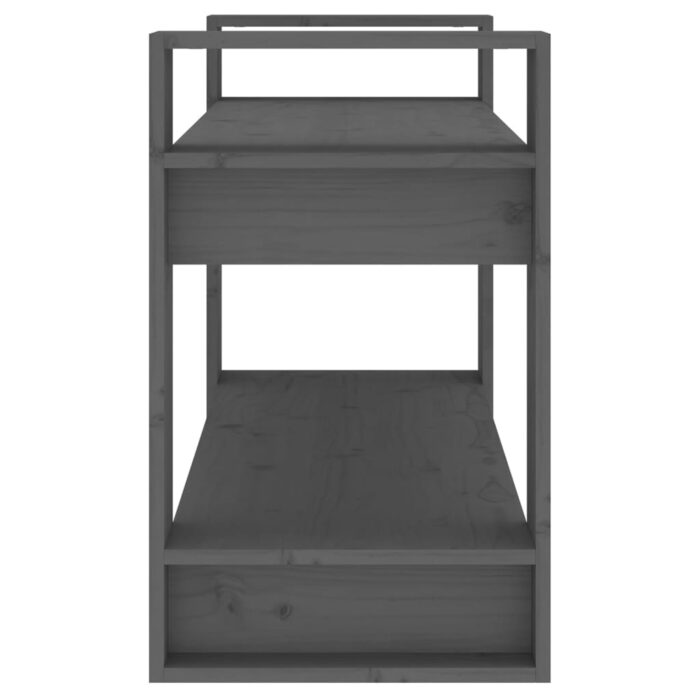 Bibliothèque/Séparateur de pièce Gris 80x35x56,5 cm Pin solide – Image 5