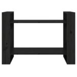 Bibliothèque/Séparateur de pièce Noir 80x35x56,5 cm Pin massif – Image 3