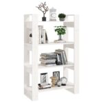Bibliothèque/Séparateur de pièce Blanc 80x35x125 cm Pin massif – Image 2