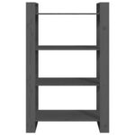 Bibliothèque/Séparateur de pièce Gris 80x35x125 cm Pin massif – Image 3