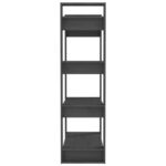 Bibliothèque/Séparateur de pièce Gris 80x35x125 cm Pin massif – Image 4