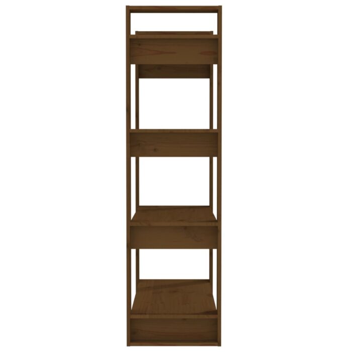 Bibliothèque/Cloison Marron miel 80x35x125 cm Bois massif – Image 4