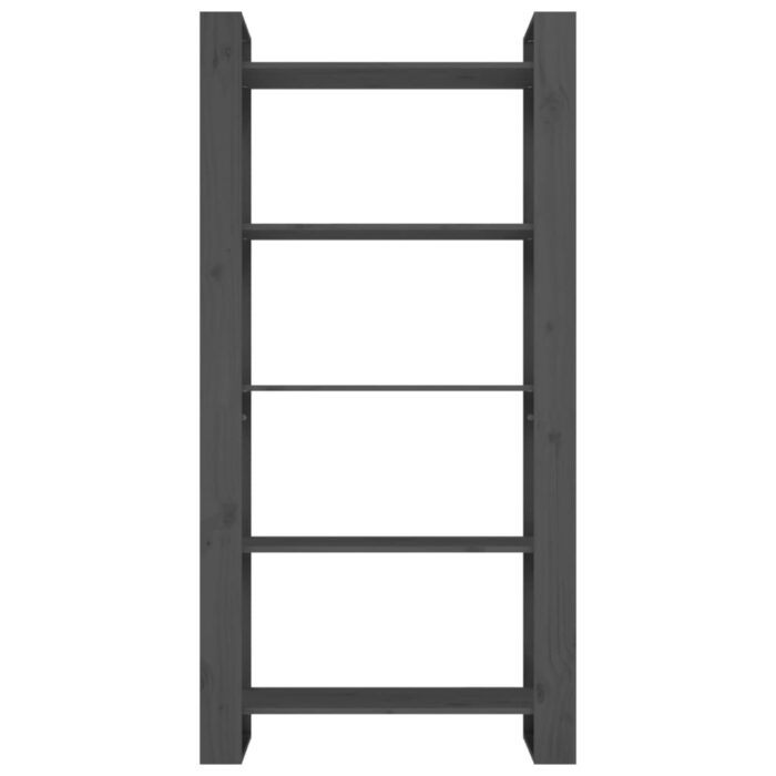 Bibliothèque/Séparateur de pièce Gris 80x35x160 cm Bois massif – Image 4