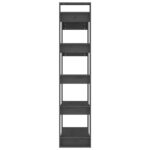 Bibliothèque/Séparateur de pièce Gris 80x35x160 cm Bois massif – Image 5