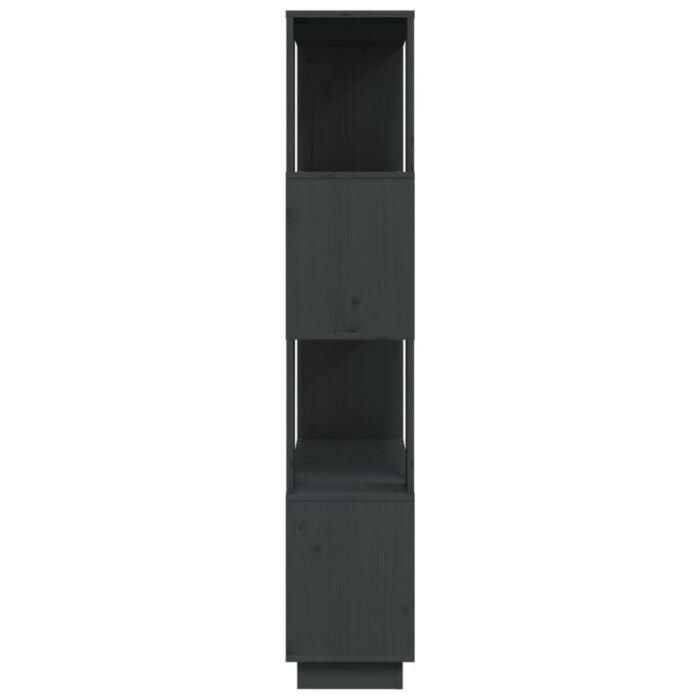 Bibliothèque/Séparateur de pièce Gris 80x25x132 cm Pin massif – Image 5