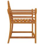 Chaises de jardin lot de 2 91x62x94 cm Bois de teck solide – Image 3