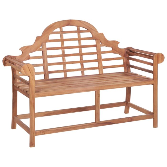 Banc de jardin 127x58,5x92,5 cm Bois massif de teck – Image 1