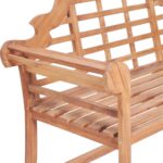 Banc de jardin 127x58,5x92,5 cm Bois massif de teck – Image 3