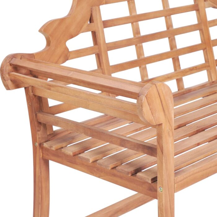 Banc de jardin 127x58,5x92,5 cm Bois massif de teck – Image 3