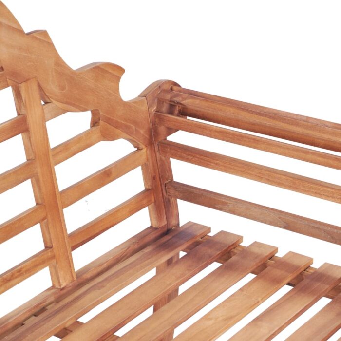 Banc de jardin 127x58,5x92,5 cm Bois massif de teck – Image 4
