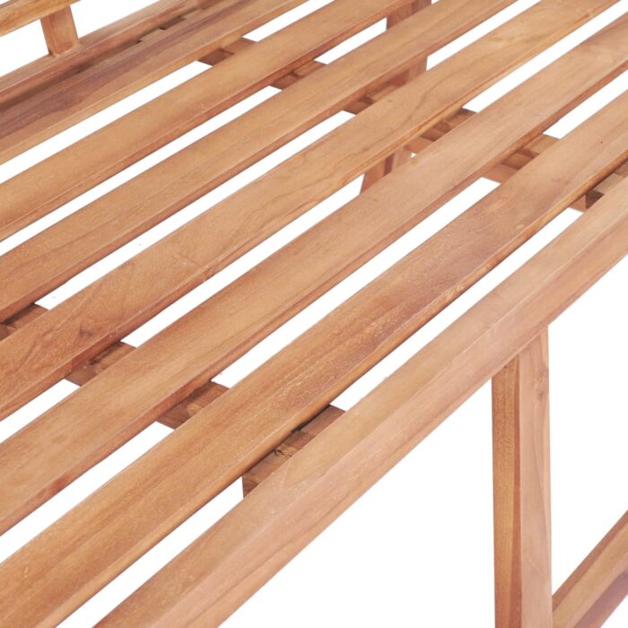Banc de jardin 127x58,5x92,5 cm Bois massif de teck – Image 6