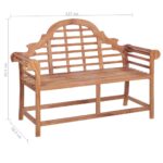 Banc de jardin 127x58,5x92,5 cm Bois massif de teck – Image 7