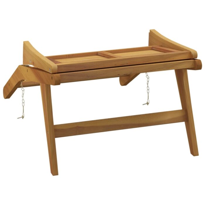 Chaise de jardin Bois de teck solide – Image 3