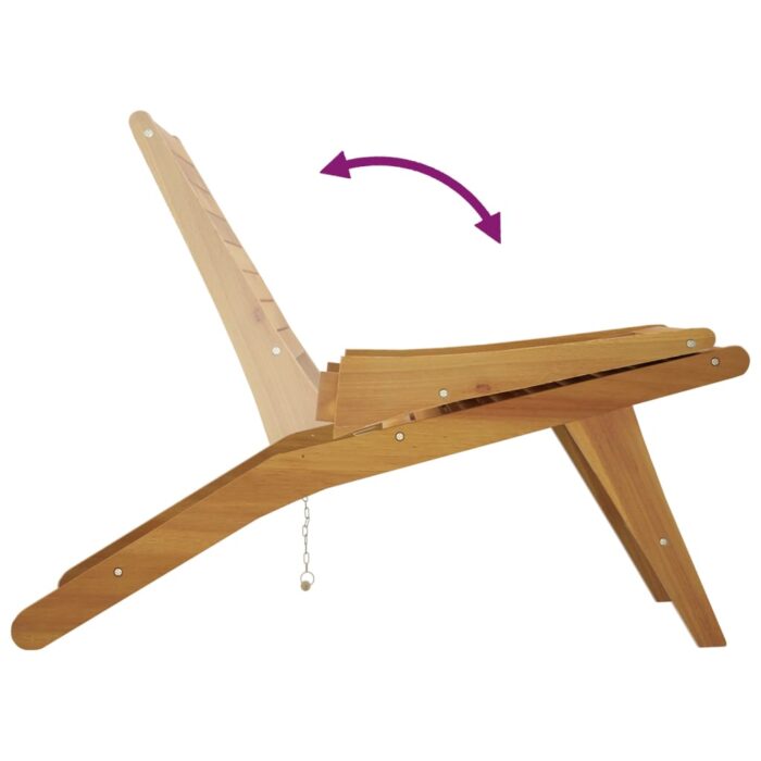 Chaise de jardin Bois de teck solide – Image 4