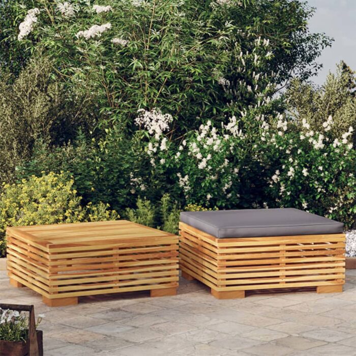 Salon de jardin 2 pcs Bois de teck massif – Image 1