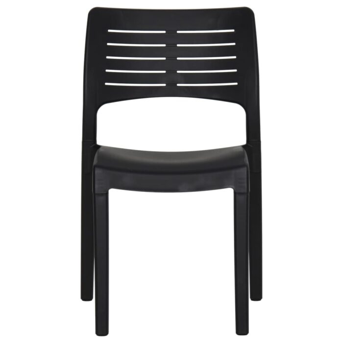 Chaises de jardin lot de 2 Anthracite Polypropylène – Image 2