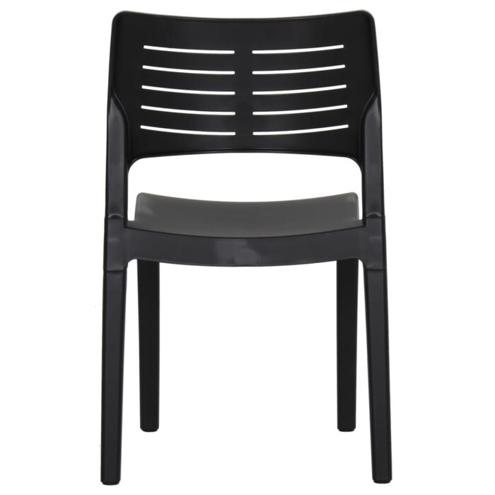 Chaises de jardin lot de 2 Anthracite Polypropylène – Image 4