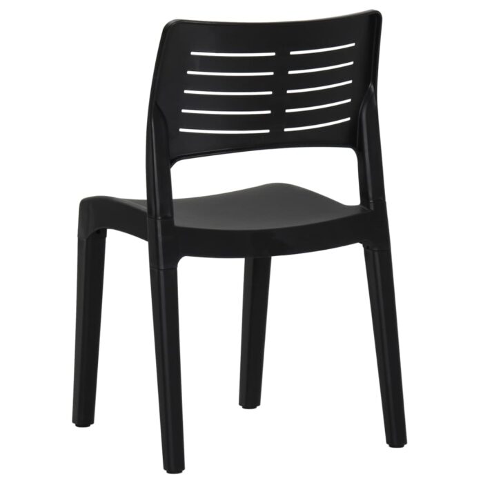 Chaises de jardin lot de 2 Anthracite Polypropylène – Image 5