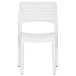 Chaises de jardin lot de 2 Blanc Polypropylène – Image 2