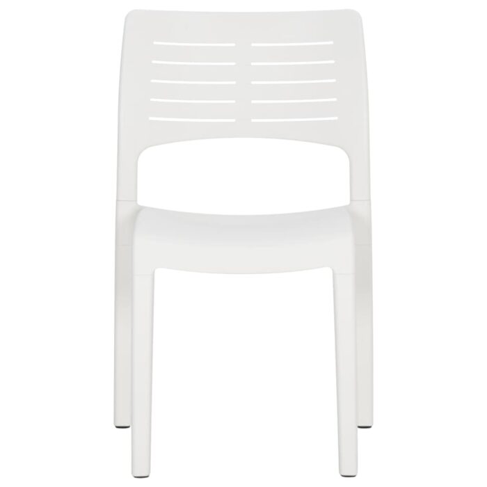 Chaises de jardin lot de 2 Blanc Polypropylène – Image 2
