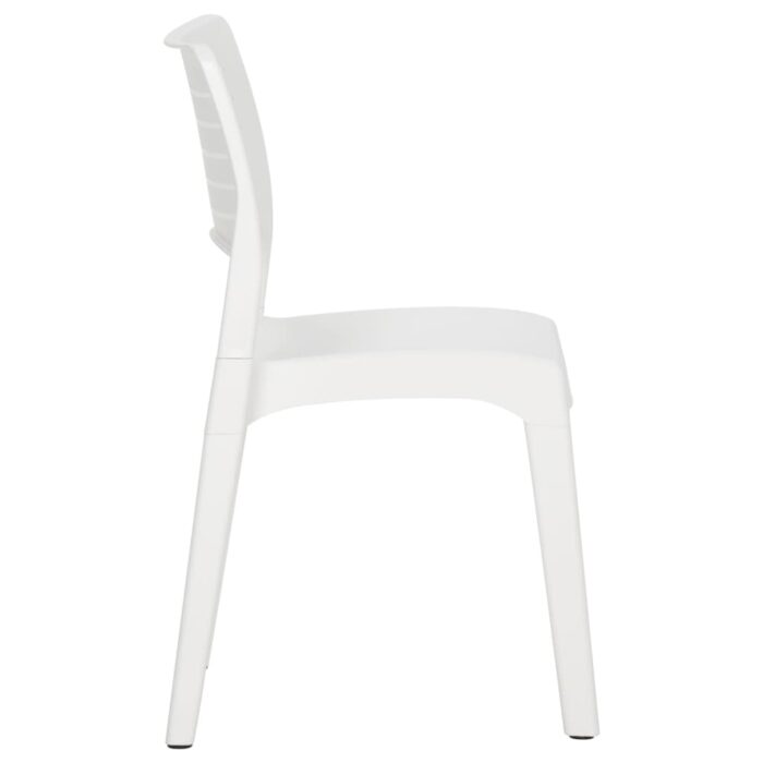 Chaises de jardin lot de 2 Blanc Polypropylène – Image 3