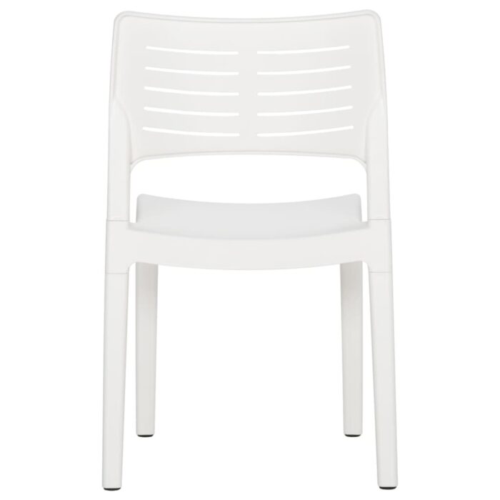Chaises de jardin lot de 2 Blanc Polypropylène – Image 4