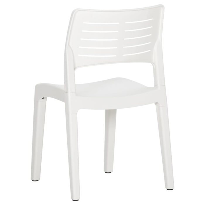 Chaises de jardin lot de 2 Blanc Polypropylène – Image 5