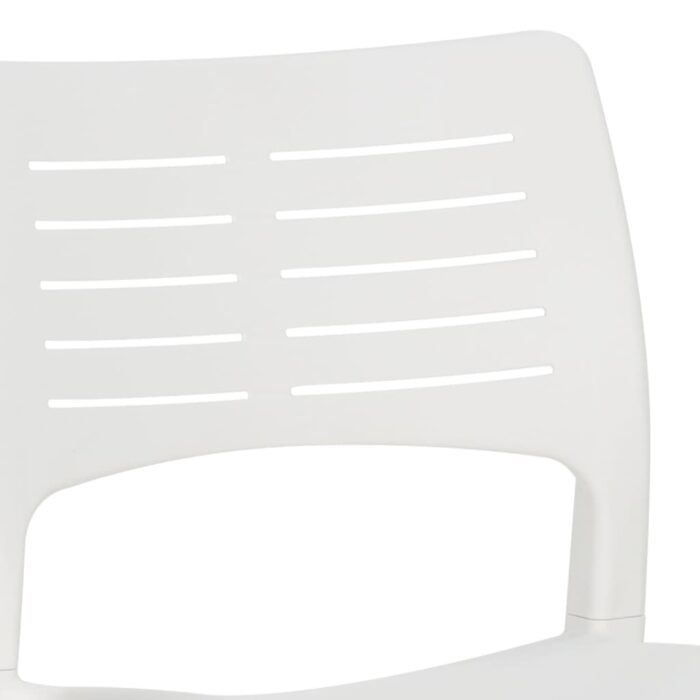 Chaises de jardin lot de 2 Blanc Polypropylène – Image 6