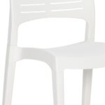 Chaises de jardin lot de 2 Blanc Polypropylène – Image 7