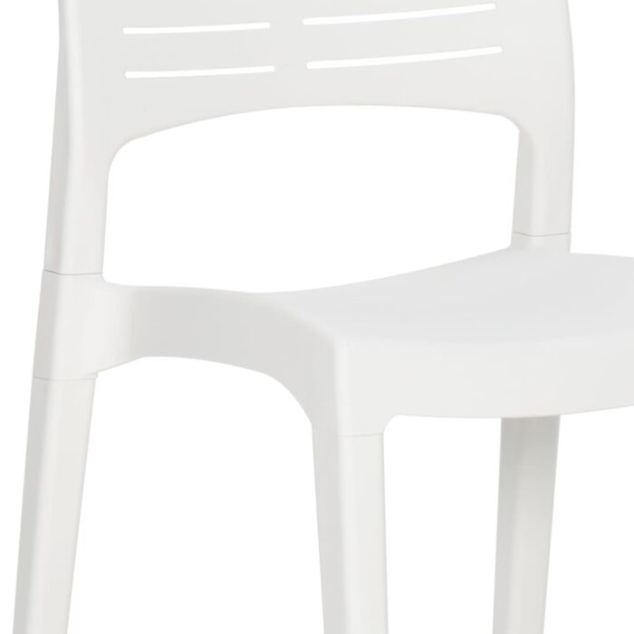 Chaises de jardin lot de 2 Blanc Polypropylène – Image 7