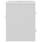 Armoire d'évier avec lavabo intégré Blanc Aggloméré – Image 5