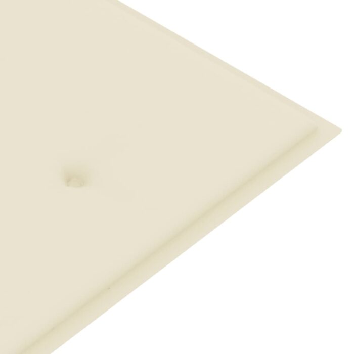 Banc Batavia avec coussin crème 150 cm Bois de teck massif – Image 5
