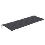 Banc Batavia avec coussin anthracite 150 cm Bois de teck massif – Image 3
