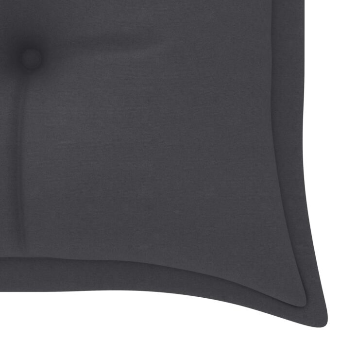 Banc Batavia avec coussin anthracite 150 cm Bois de teck massif – Image 5