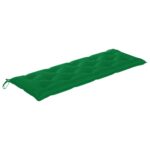 Banc Batavia avec coussin vert 150 cm Bois de teck massif – Image 3