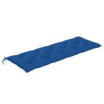 Banc Batavia avec coussin bleu 150 cm Bois de teck massif – Image 3