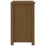 Tables de chevet 2pcs Marron miel 50x35x61,5 cm Bois pin massif – Image 3