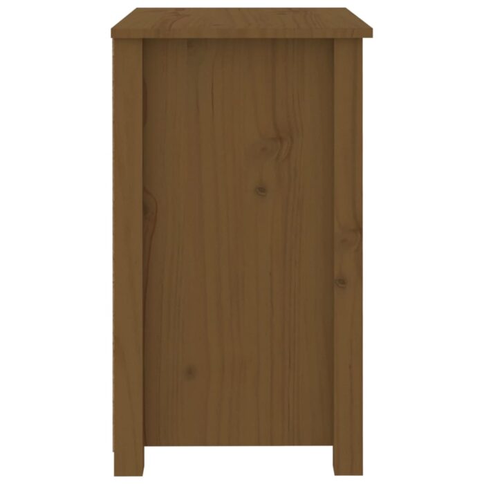 Tables de chevet 2pcs Marron miel 50x35x61,5 cm Bois pin massif – Image 3