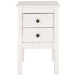 Tables de chevet 2 pcs Blanc 40x35x61,5 cm Bois de pin massif – Image 4