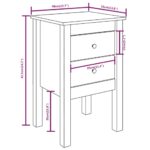 Table de chevet Marron miel 40x35x61,5 cm Bois de pin solide – Image 6