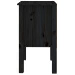 Tables de chevet 2 pcs Noir 40x35x61,5 cm Bois de pin massif – Image 5