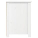 Table de chevet Blanc 40x35x49 cm Bois de pin massif – Image 5
