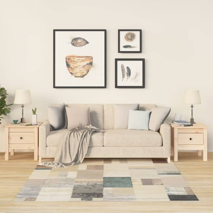 Tables d'appoint 2 pcs 40x40x39 cm Bois massif de pin – Image 1